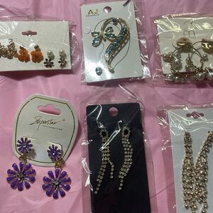 Earrings set of 6 pairs